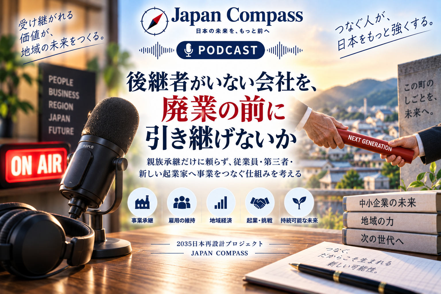 今回のJapan Compassでは、Hazzy Wildが「社長がいなくなったら会社も消える」というテーマを掘り下げています。後継者不在による廃業を防ぐため、制度はあるものの、相談のタイミングや小規模案件の課題が指摘されました。経営者の高齢化も影響し、会社を「引き継げる状態」にすることが重要です。記事は、価値の継承が目的であり、廃業ゼロではなく、企業の持続可能な選択肢を模索する社会を目指す必要があると結論付けています。