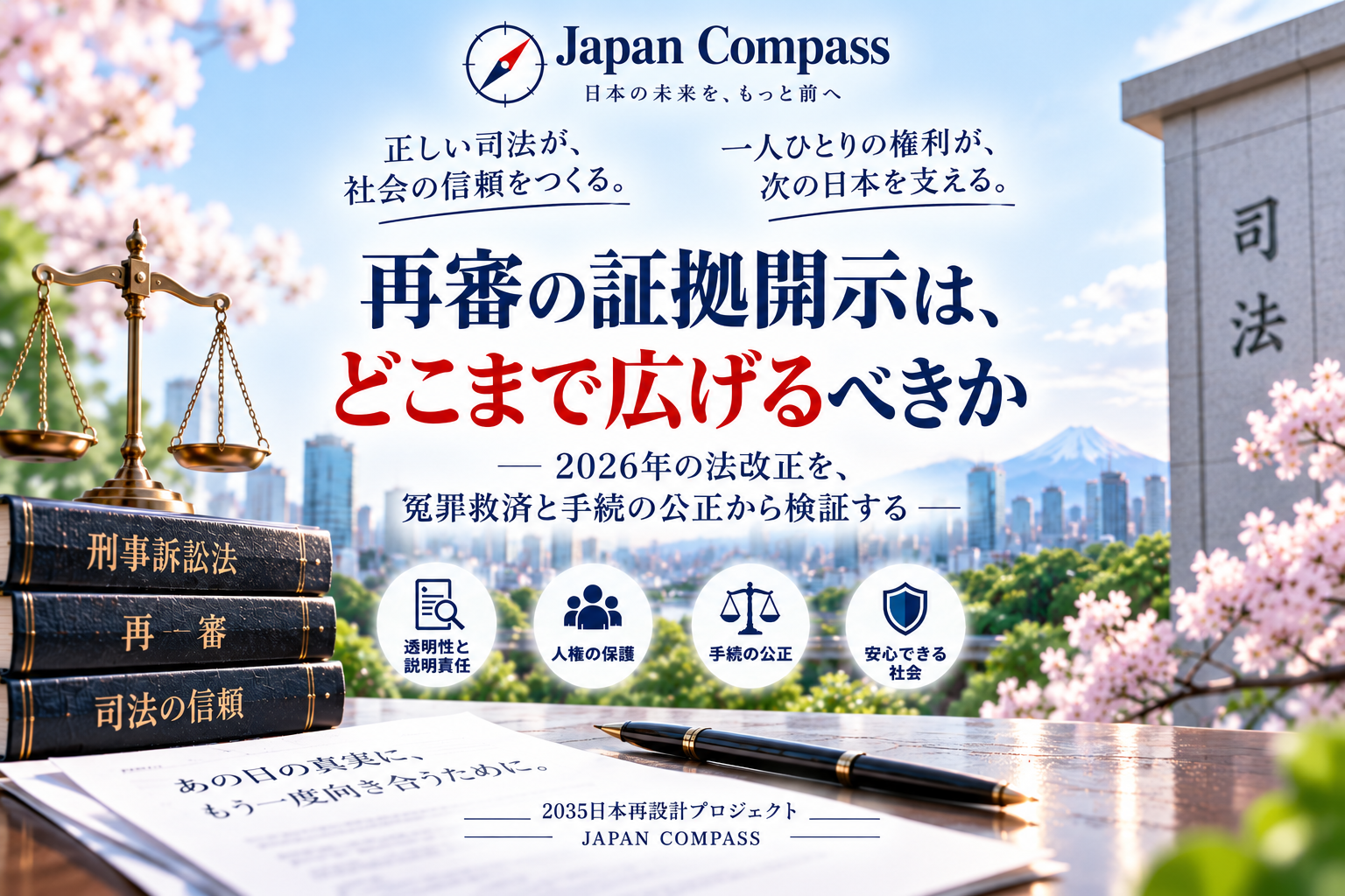 2026年改正刑事訴訟法を、冤罪救済と手続の公正から検証する